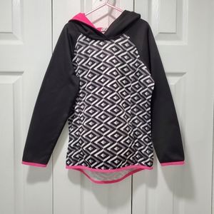 Danskin Now Girls Geometric Pattern Pullover Hoodie, Size 7
